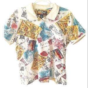 Havana Jack's Cafe Women's Short-sleeve, Tropical Print T-shirt, Size Large